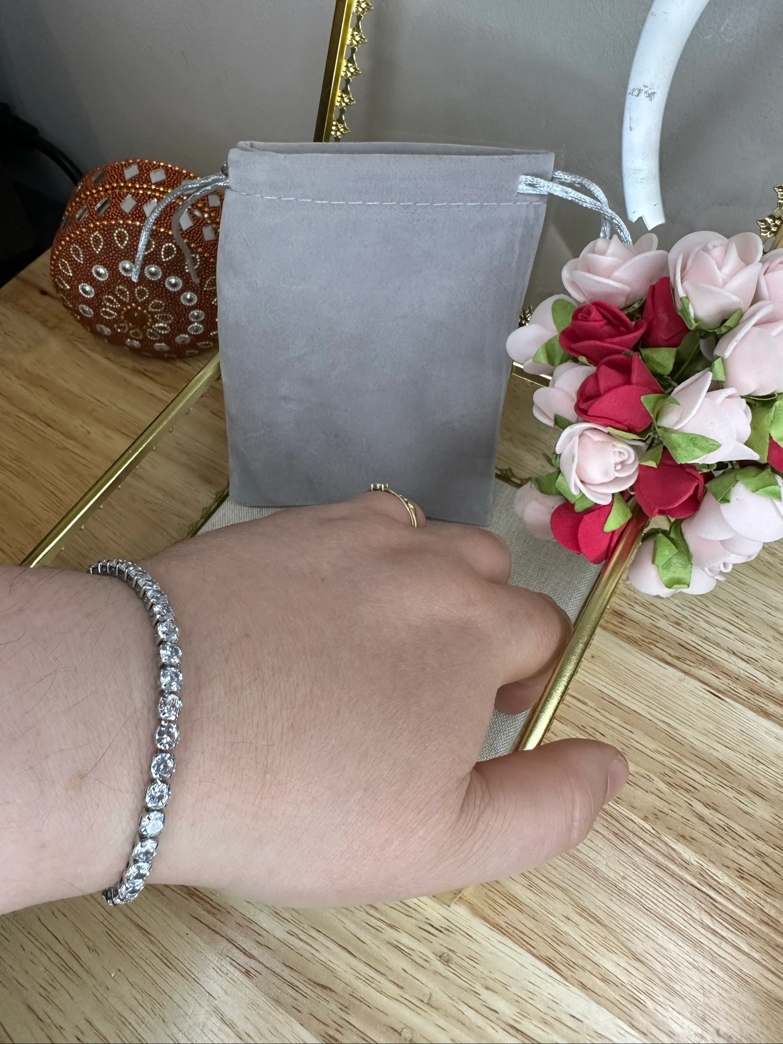 Bracelet tennis argenté en acier inoxydable - Zircons scintillants